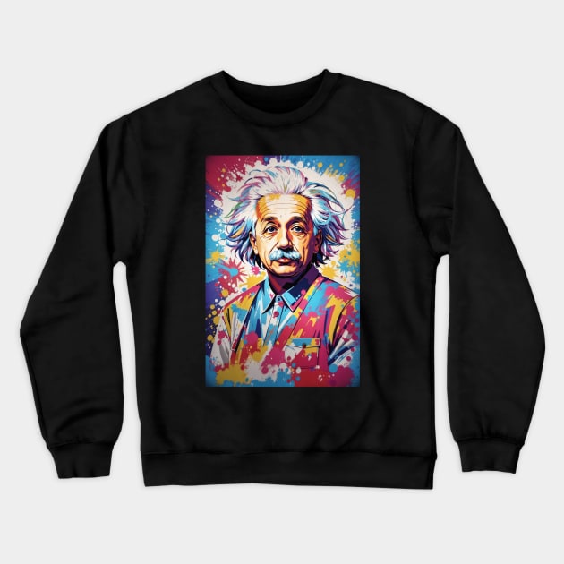 Albert Einstein Crewneck Sweatshirt by CatCoconut-Art